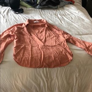 Mango coral button down